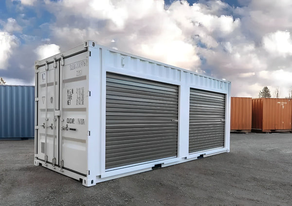 Container di spedizione da 20 piedi con doppie porte avvolgibili